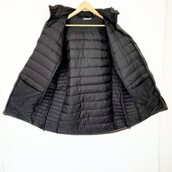 Columbia Hooded Puffer Down Jacket Brown Full Zip Quilted Insulated Warm L - Picture 4 of 11